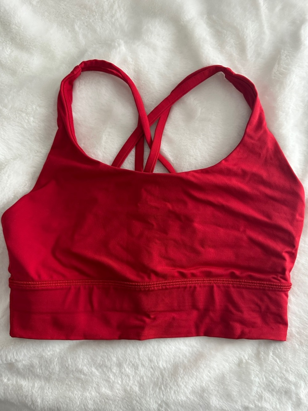 lululemon athletica Red Cross-Back Strappy Sports Bra